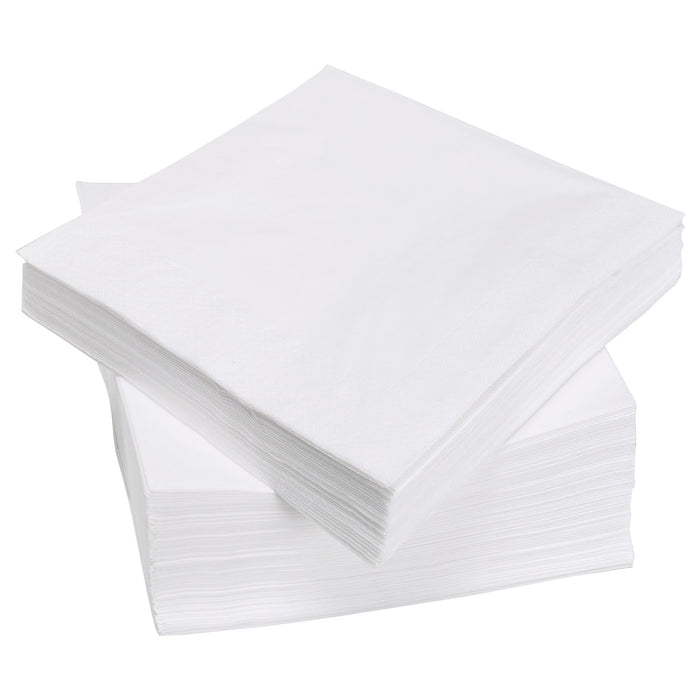 2 PLY WHITE NAPKINS 40cm