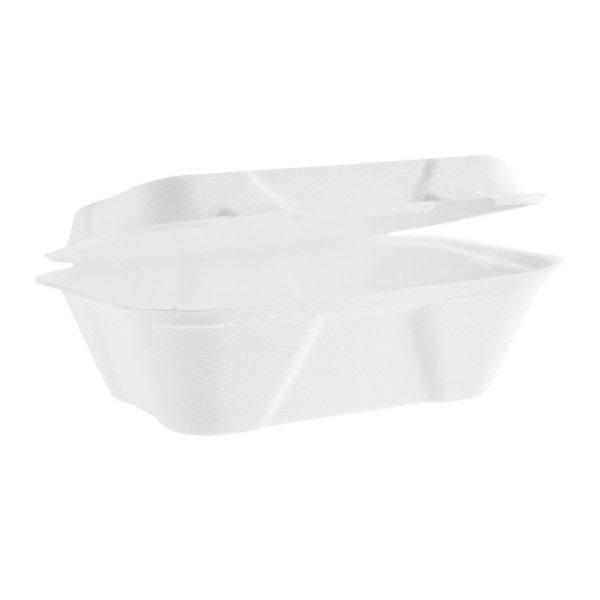 7 X 5 INCH BAGASSE CLAMSHELL LUNCH BOX