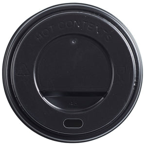 8OZ DOMED LID FOR RIPPLE CUP - BLACK / WHITE