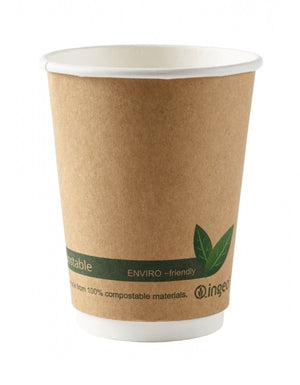 INGEO DOUBLE WALL PLA KRAFT COMPOSTABLE HOT CUP