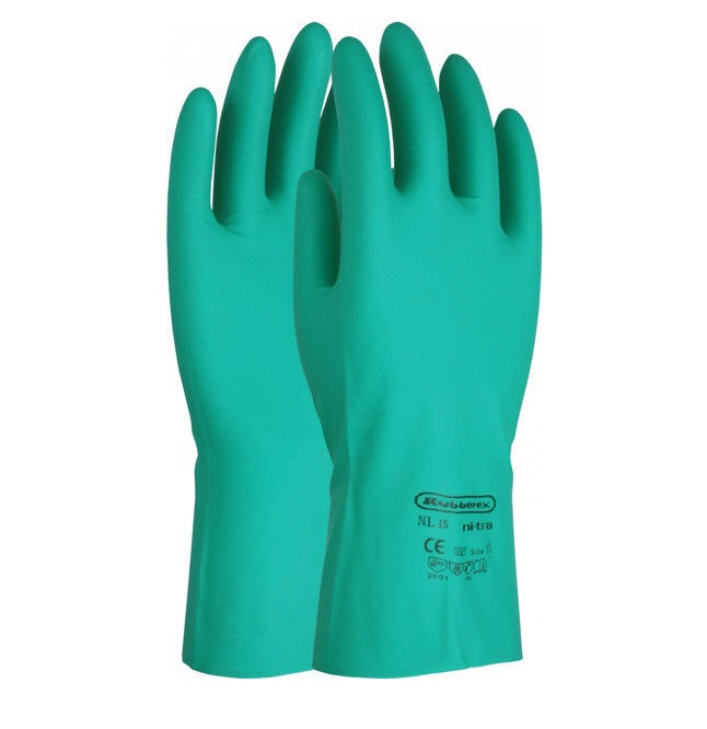 NITRILE RUBBER GLOVES - GREEN