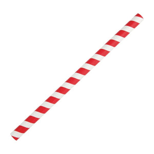 RED STRIPED PAPER STRAW