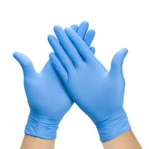 BLUE VINYL GLOVES - POWDER FREE